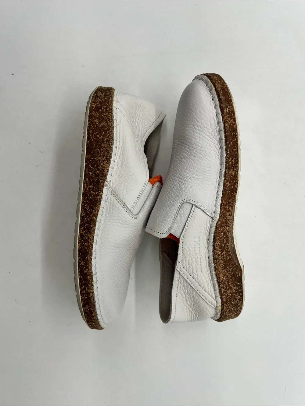 Birkenstock Callan Women’s Sz 6 N White Leather Slip On Casual Comfort Shoes